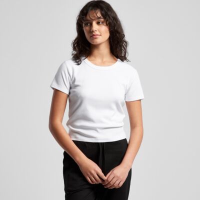 Women's Organic Rib Baby Tee Thumbnail